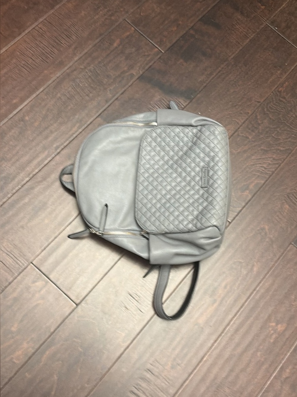 Quilted Pocket Grey Mini Backpack Vera Bradley